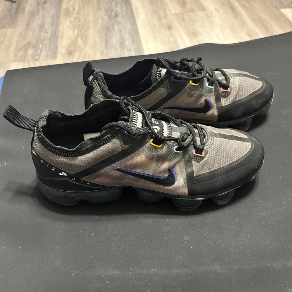 Nike Air VaporMax 2019 GS BV0062-001 Black Gray Youth 7Y Women's 8.5 Shoes
